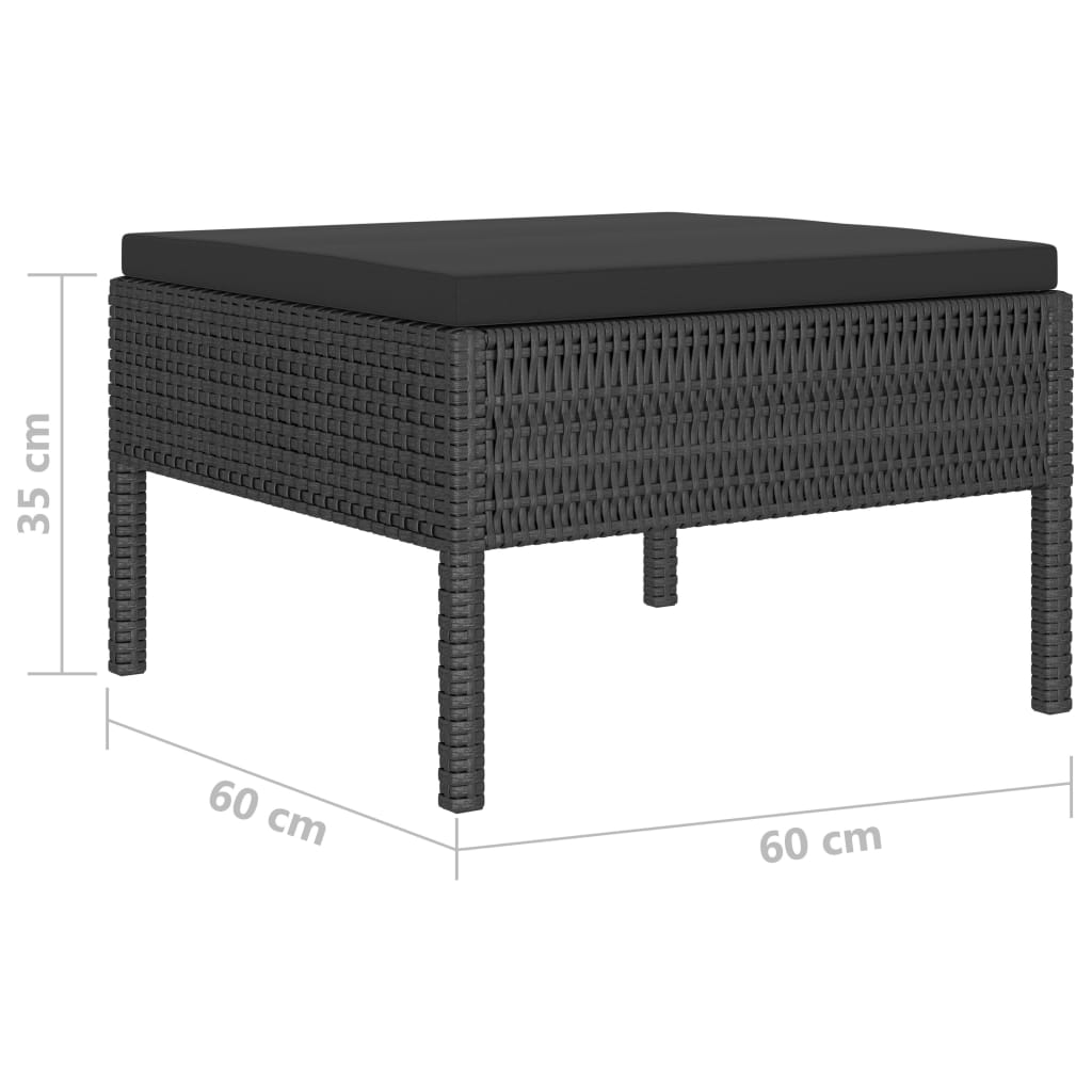 10-tlg. Garten-Lounge-Set mit Auflagen Poly Rattan Schwarz - Premium Gartenmöbel-Sets - Just €883.47! Shop now at homesales4u