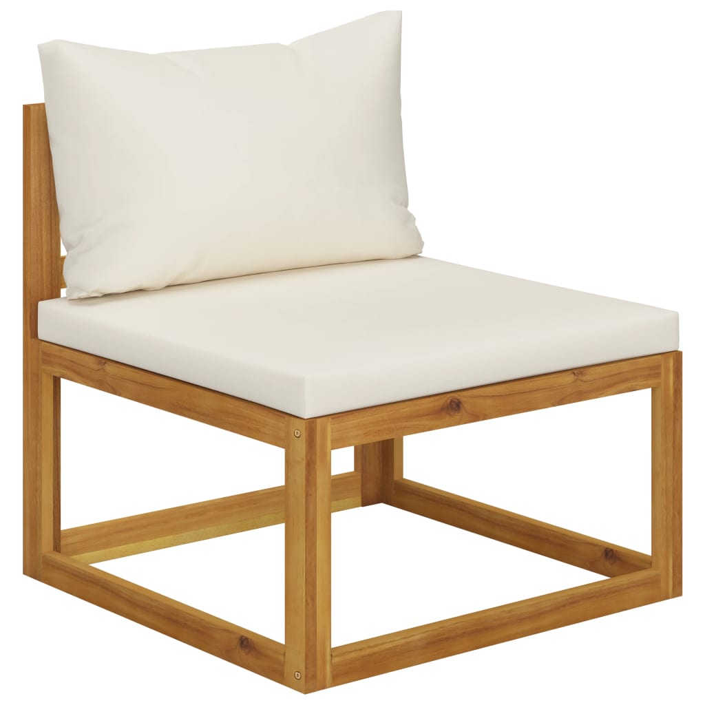 6-tlg. Garten-Lounge-Set mit Auflagen Creme Massivholz Akazie - Premium Gartenmöbel-Sets - Just €687.26! Shop now at homesales4u