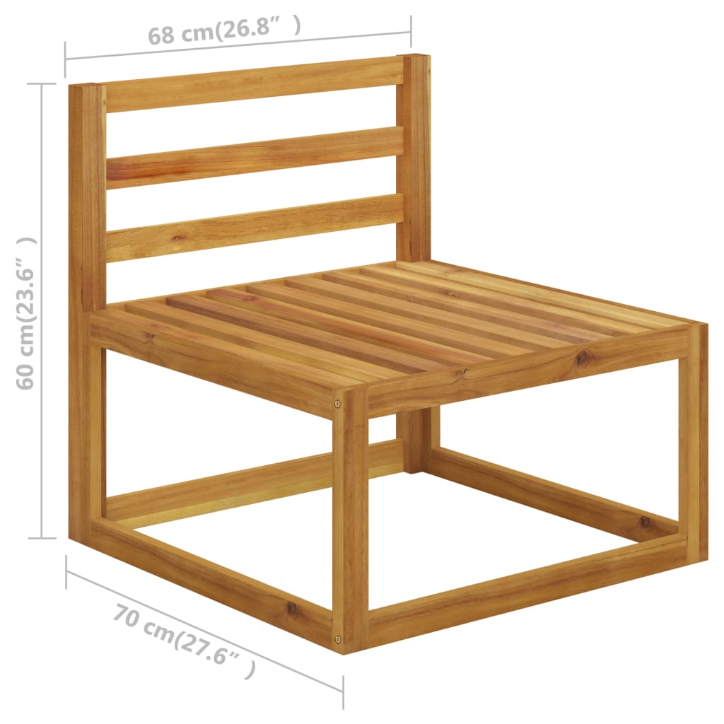 6-tlg. Garten-Lounge-Set mit Auflagen Creme Massivholz Akazie - Premium Gartenmöbel-Sets - Just €687.26! Shop now at homesales4u