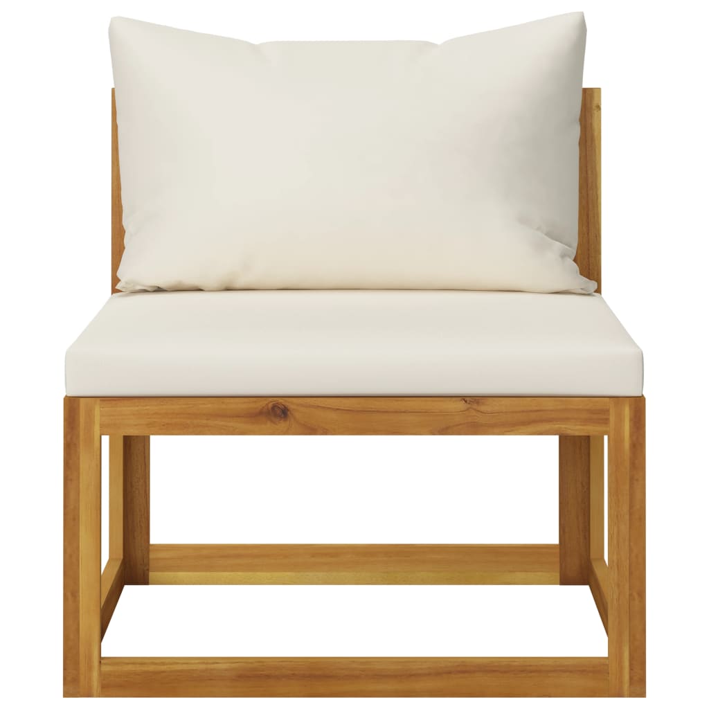 6-tlg. Garten-Lounge-Set mit Auflagen Creme Massivholz Akazie - Premium Gartenmöbel-Sets - Just €687.26! Shop now at homesales4u