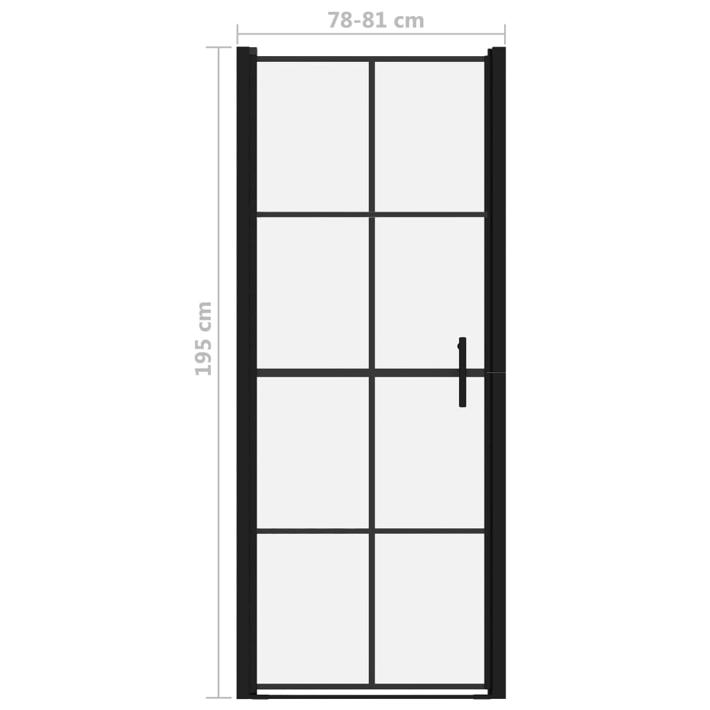 Duschtür Hartglas 81x195 cm Schwarz - Premium Duschkabinen & -türen - Just €271.19! Shop now at homesales4u