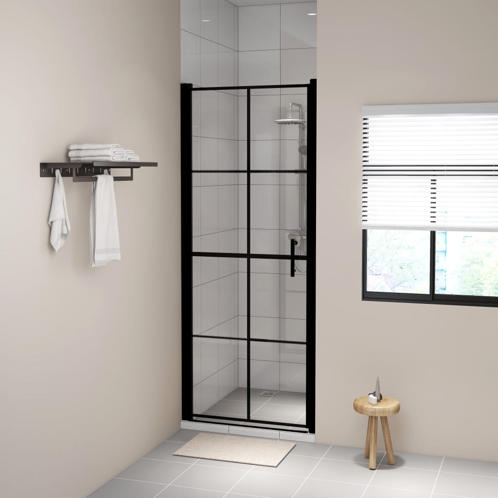 Duschtür Hartglas 81x195 cm Schwarz - Premium Duschkabinen & -türen - Just €271.19! Shop now at homesales4u