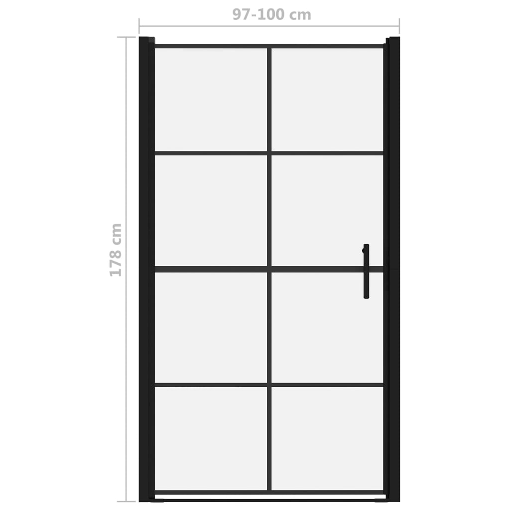 Duschtür Hartglas 100x178 cm Schwarz - Premium Duschkabinen & -türen - Just €250.64! Shop now at homesales4u