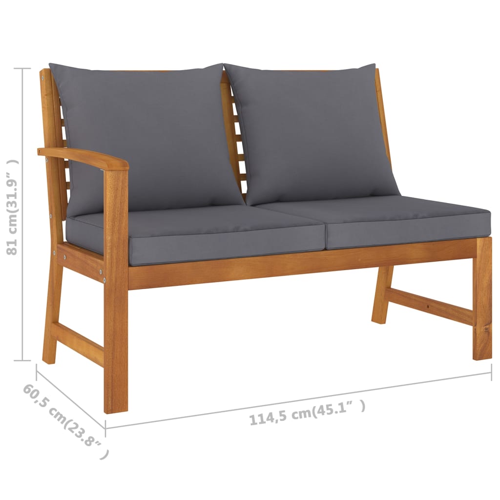 4-tlg. Garten-Lounge-Set mit Auflagen Massivholz Akazie - Premium Gartenmöbel-Sets - Just €664.68! Shop now at homesales4u