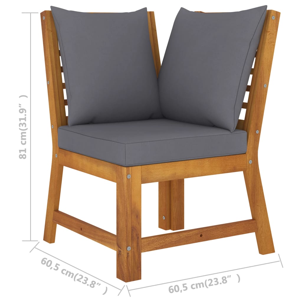 4-tlg. Garten-Lounge-Set mit Auflagen Massivholz Akazie - Premium Gartenmöbel-Sets - Just €561.86! Shop now at homesales4u