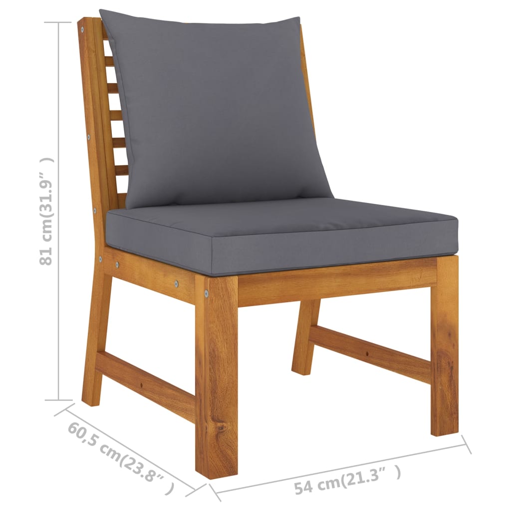 4-tlg. Garten-Lounge-Set mit Auflagen Massivholz Akazie - Premium Gartenmöbel-Sets - Just €561.86! Shop now at homesales4u