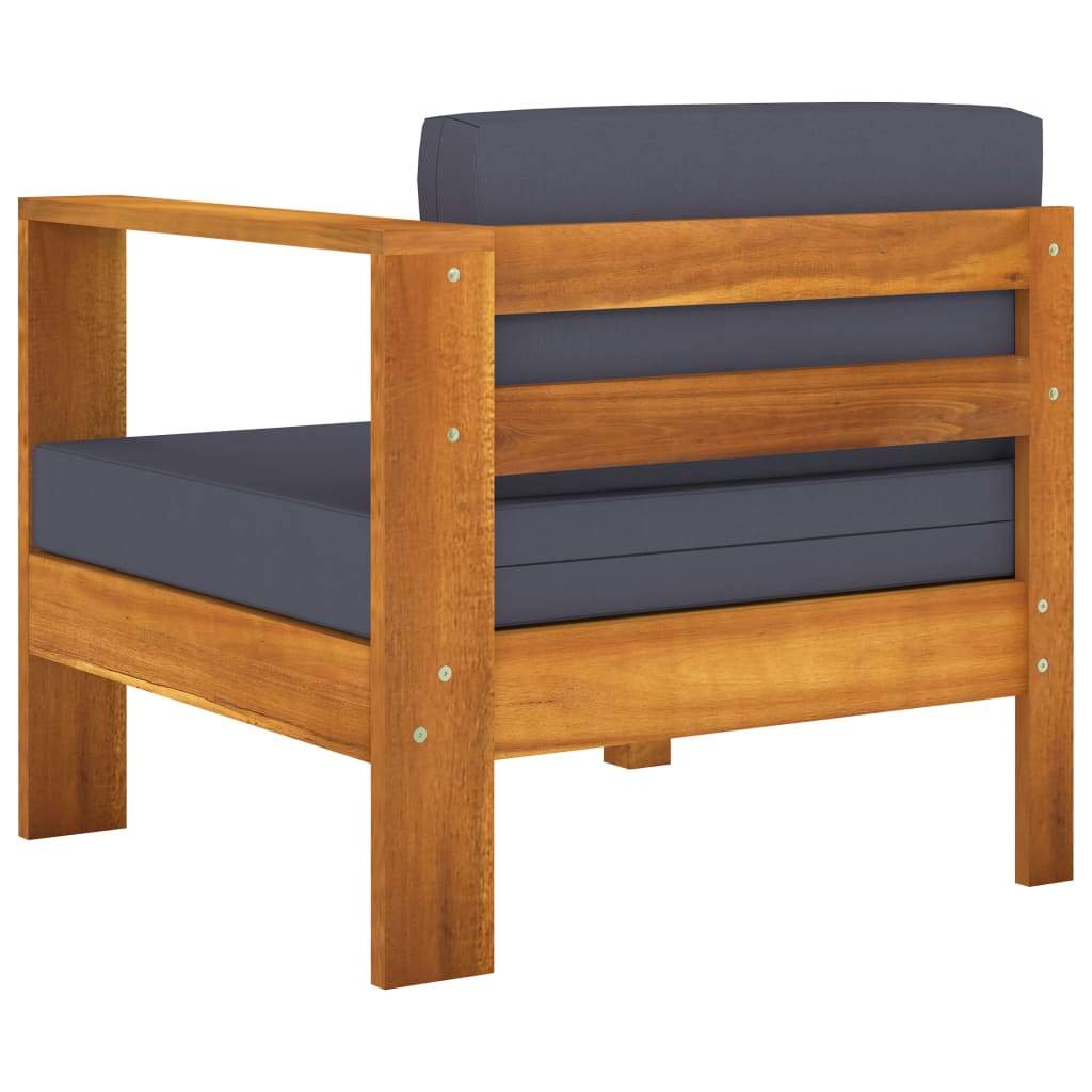 8-tlg. Garten-Lounge-Set mit Dunkelgrauen Auflagen Akazienholz - Premium Gartenmöbel-Sets - Just €1346.88! Shop now at homesales4u