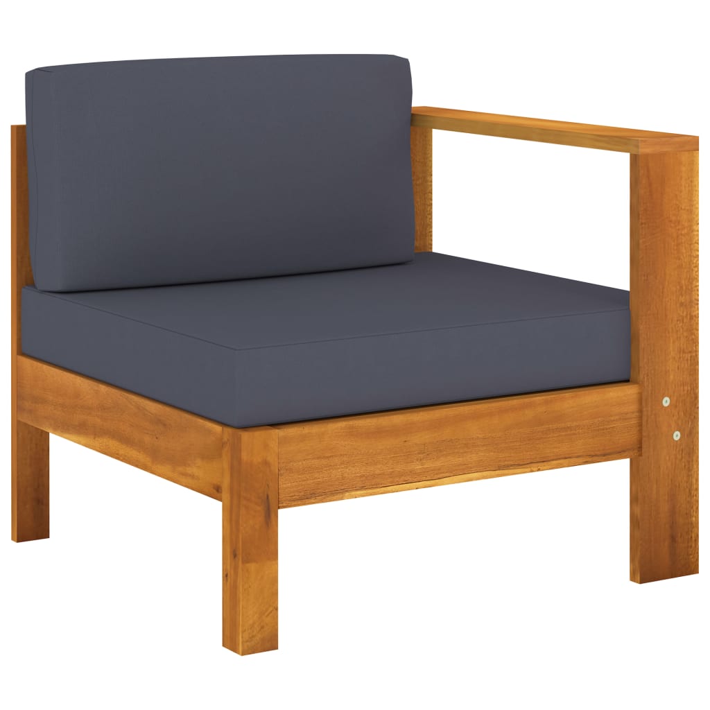 10-tlg. Garten-Lounge-Set mit Dunkelgrauen Auflagen Akazienholz - Premium Gartenmöbel-Sets - Just €1618.83! Shop now at homesales4u