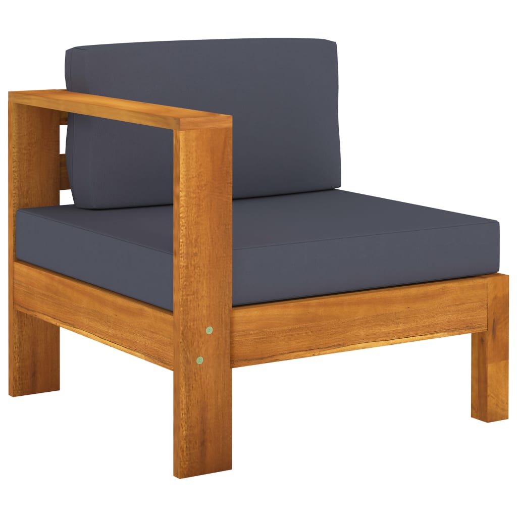 10-tlg. Garten-Lounge-Set mit Dunkelgrauen Auflagen Akazienholz - Premium Gartenmöbel-Sets - Just €1618.83! Shop now at homesales4u