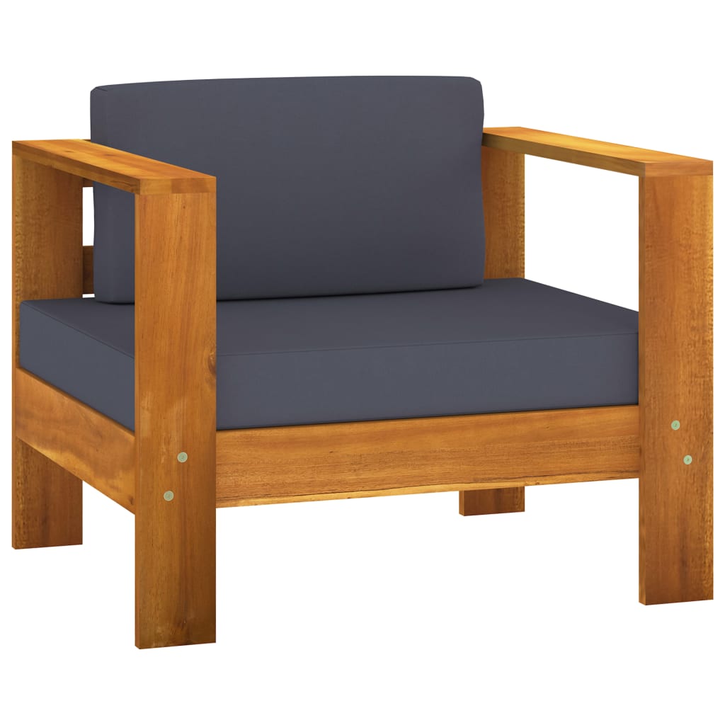 10-tlg. Garten-Lounge-Set mit Dunkelgrauen Auflagen Akazienholz - Premium Gartenmöbel-Sets - Just €1618.83! Shop now at homesales4u
