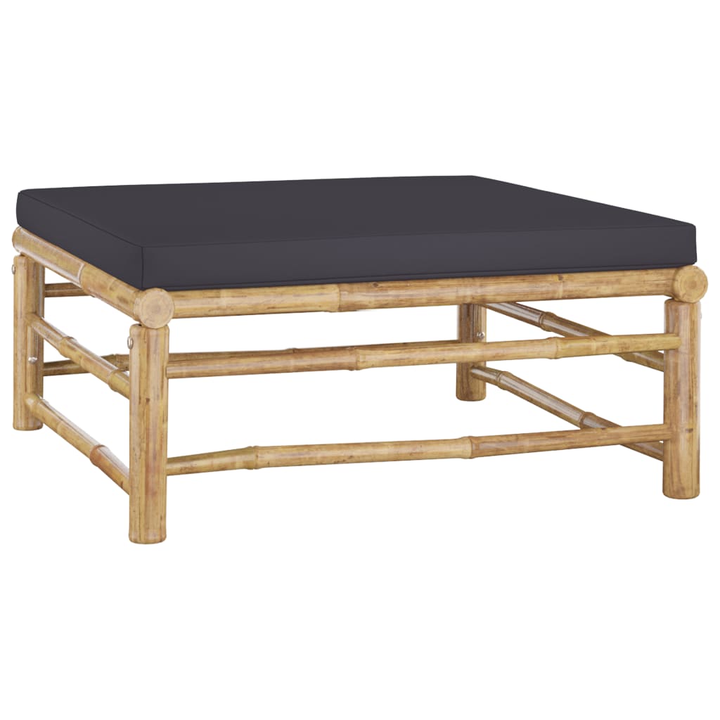 8-tlg. Garten-Lounge-Set mit Dunkelgrauen Kissen Bambus - Premium Gartenmöbel-Sets - Just €1001.05! Shop now at homesales4u