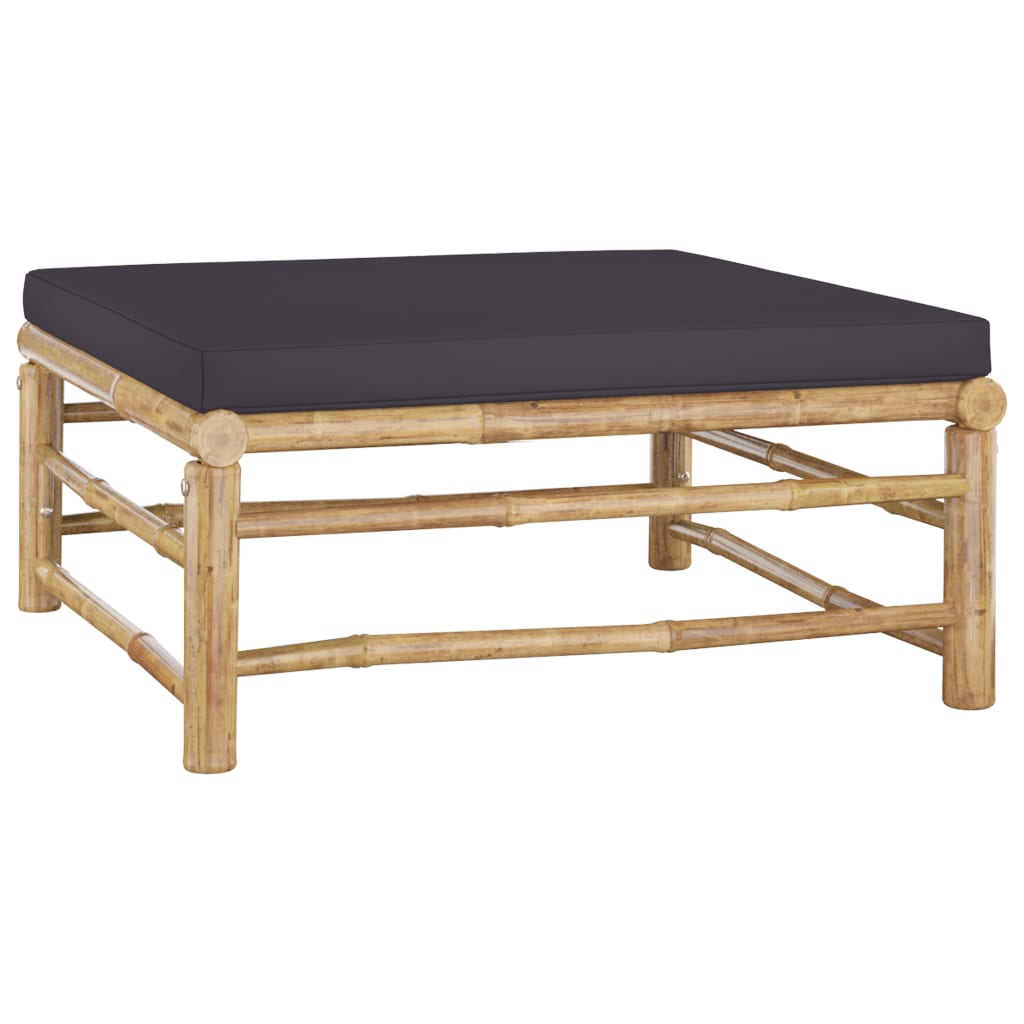 11-tlg. Garten-Lounge-Set mit Dunkelgrauen Kissen Bambus - Premium Gartenmöbel-Sets - Just €1300.35! Shop now at homesales4u