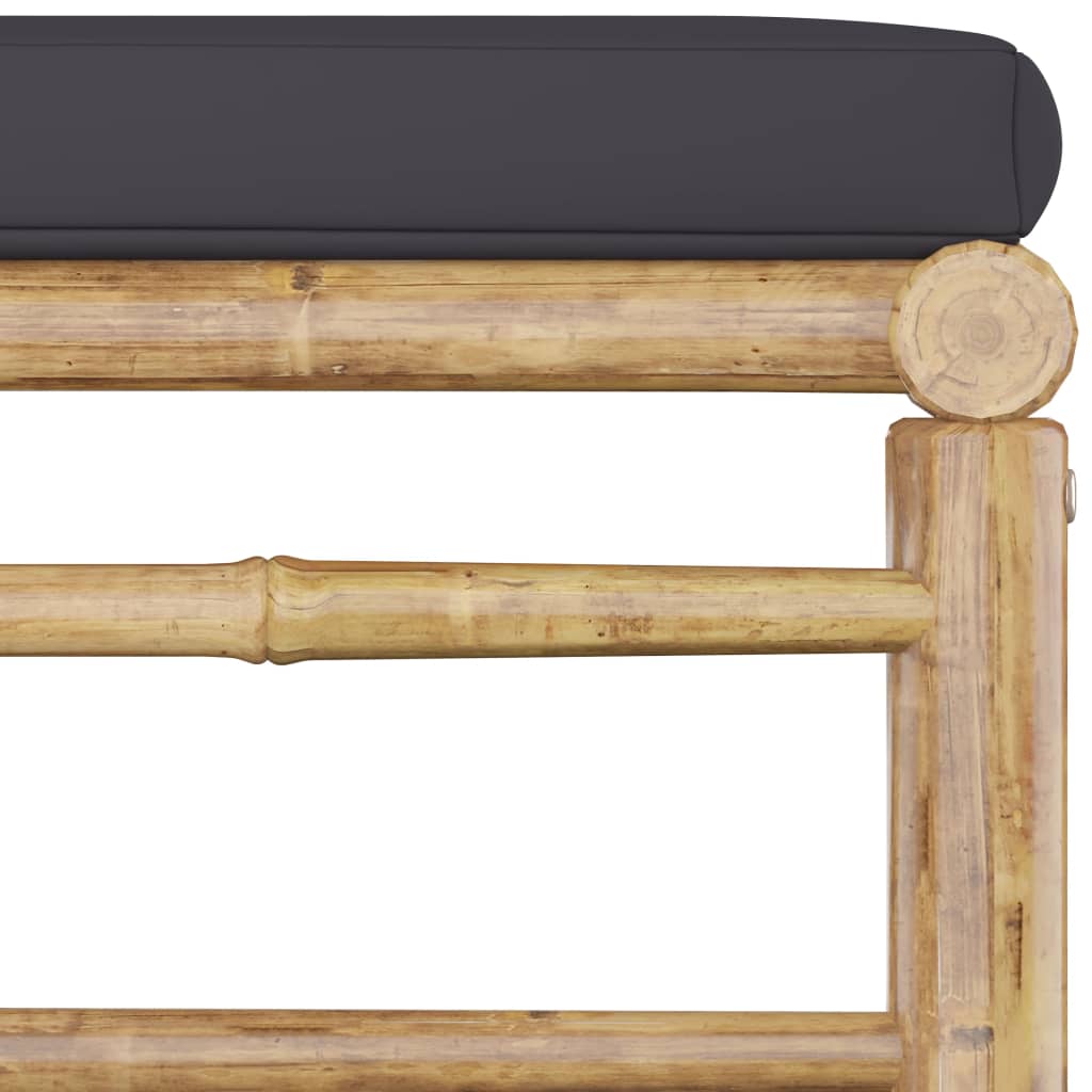 11-tlg. Garten-Lounge-Set mit Dunkelgrauen Kissen Bambus - Premium Gartenmöbel-Sets - Just €1300.35! Shop now at homesales4u