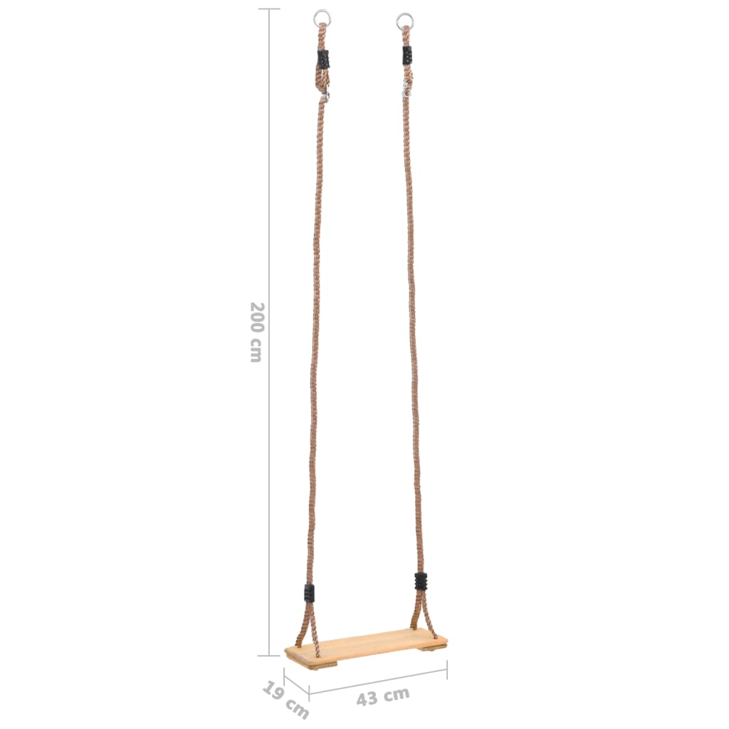 Brettschaukel 200 cm Massivholz Kiefer - Premium Schaukeln - Just €35.27! Shop now at homesales4u