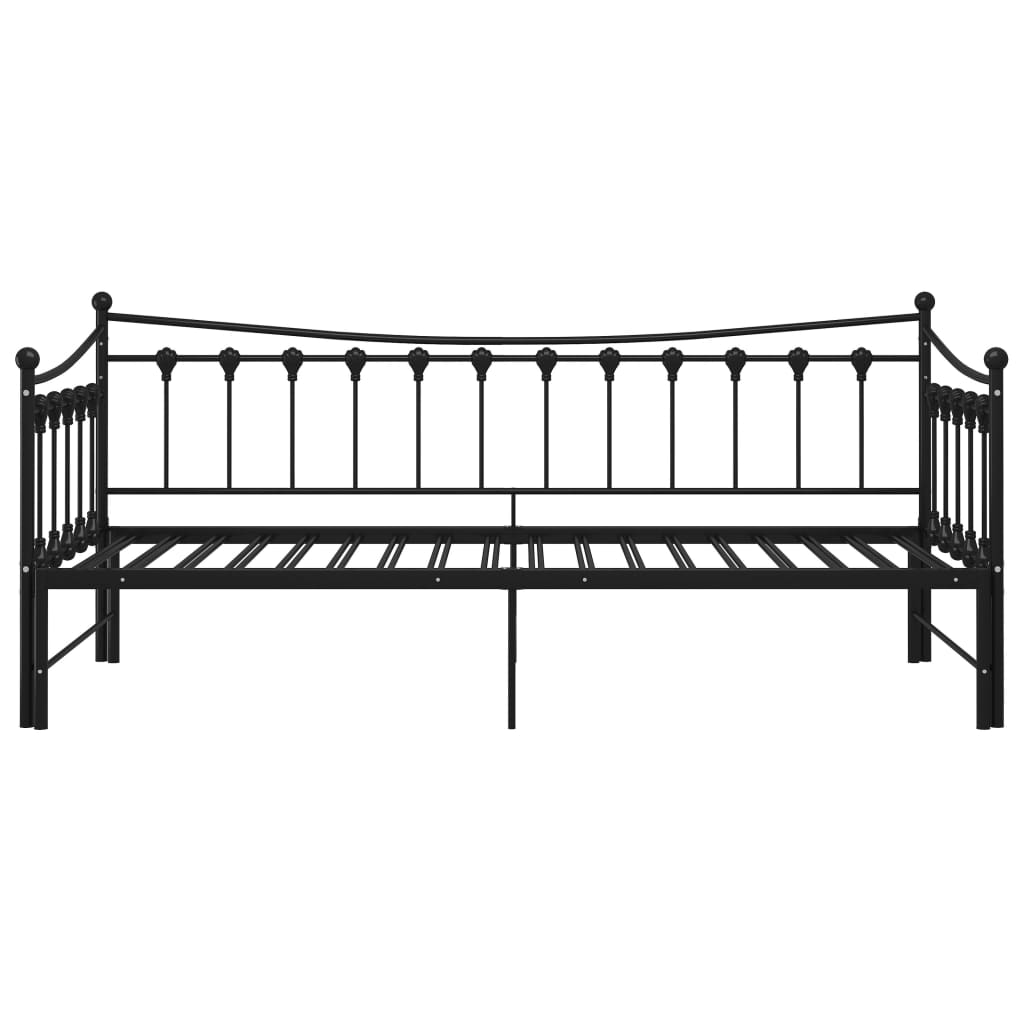 Ausziehsofa Bettgestell Schwarz Metall 90x200 cm - Premium Betten & Bettgestelle - Just €215.64! Shop now at homesales4u