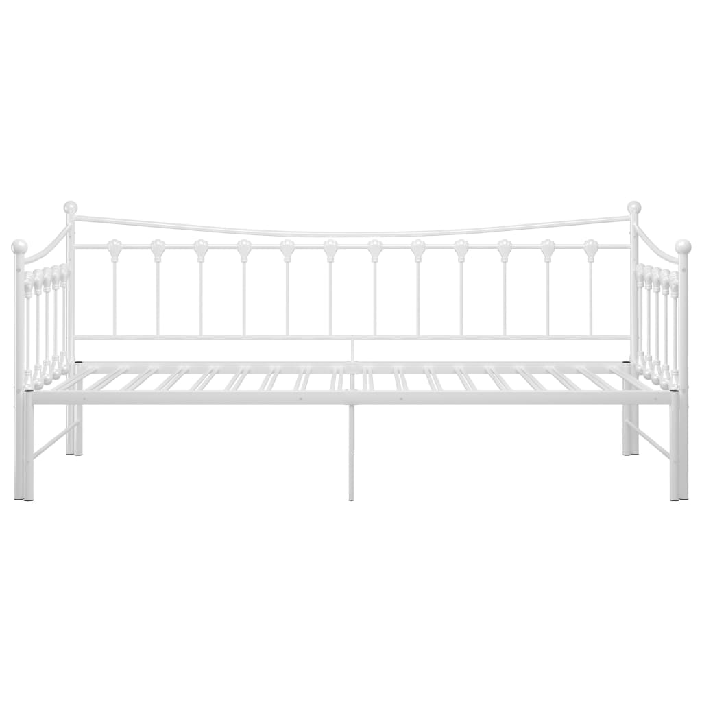 Ausziehsofa Bettgestell Weiß Metall 90x200 cm - Premium Betten & Bettgestelle - Just €212.50! Shop now at homesales4u