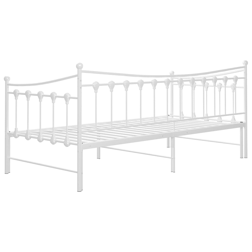 Ausziehsofa Bettgestell Weiß Metall 90x200 cm - Premium Betten & Bettgestelle - Just €212.50! Shop now at homesales4u