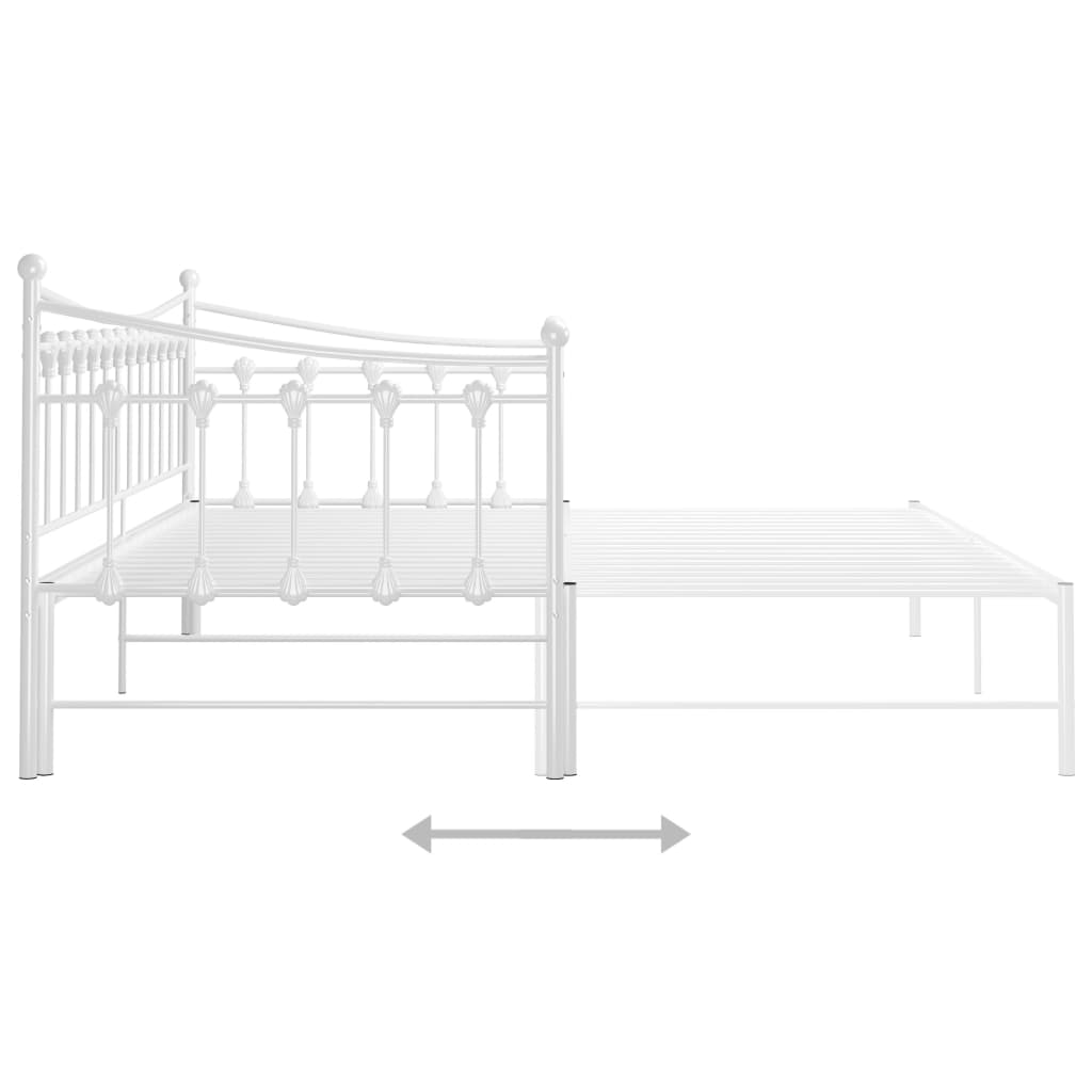 Ausziehsofa Bettgestell Weiß Metall 90x200 cm - Premium Betten & Bettgestelle - Just €212.50! Shop now at homesales4u