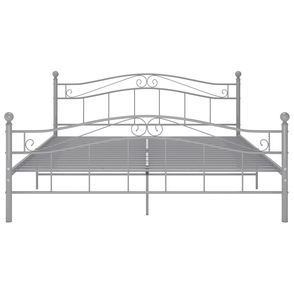 Bett Grau Metall 200x200 cm - Premium Betten & Bettgestelle - Just €194.40! Shop now at homesales4u