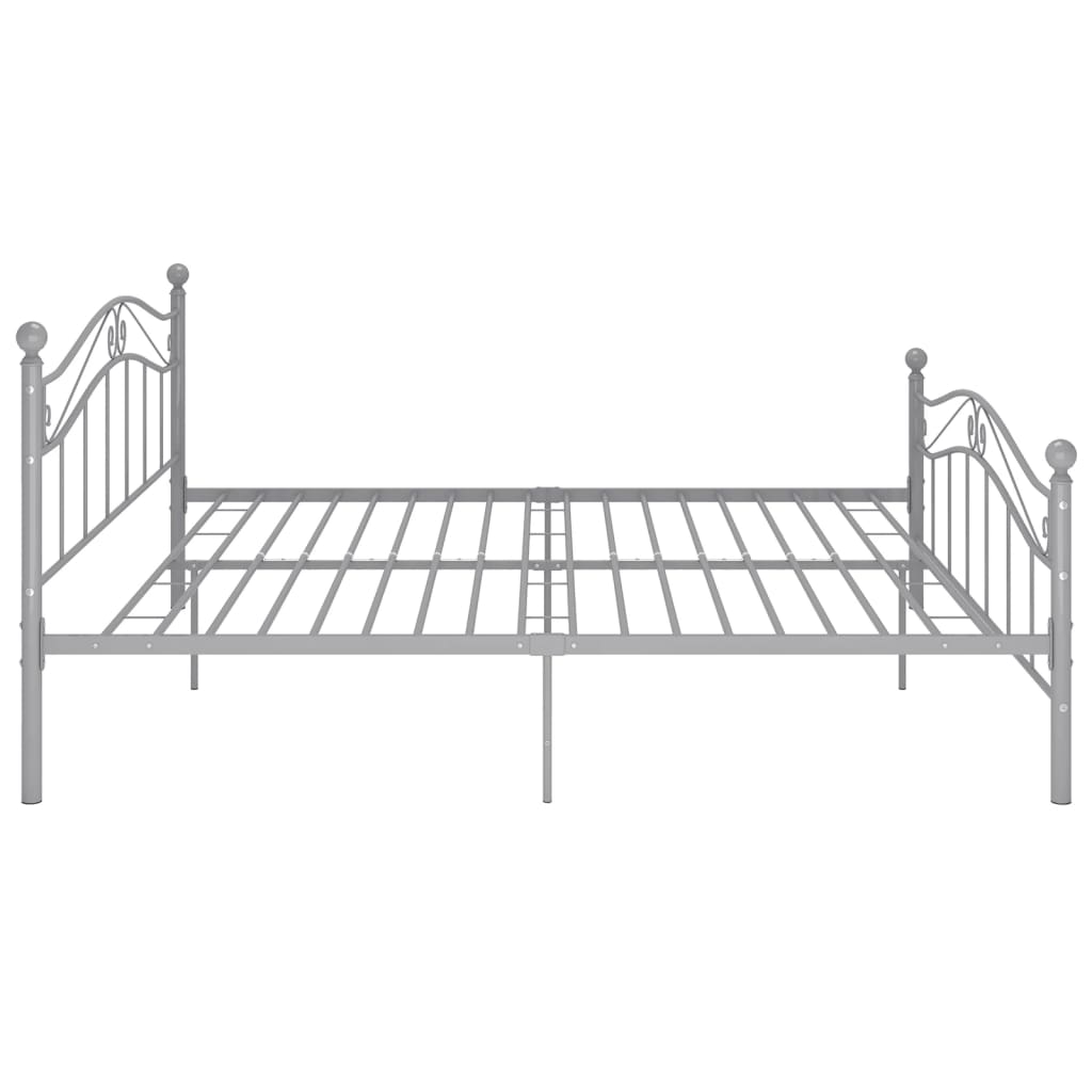 Bett Grau Metall 200x200 cm - Premium Betten & Bettgestelle - Just €194.40! Shop now at homesales4u