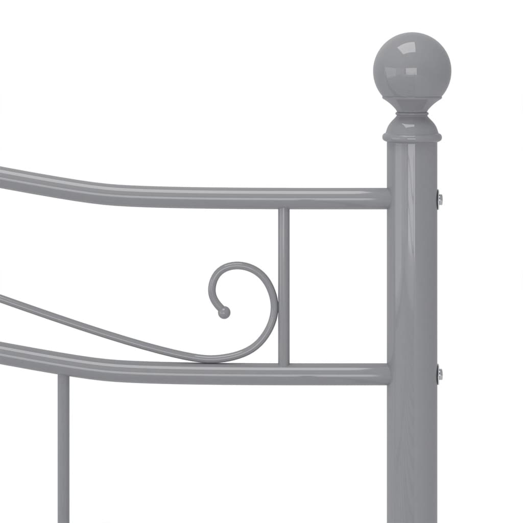 Bett Grau Metall 200x200 cm - Premium Betten & Bettgestelle - Just €194.40! Shop now at homesales4u