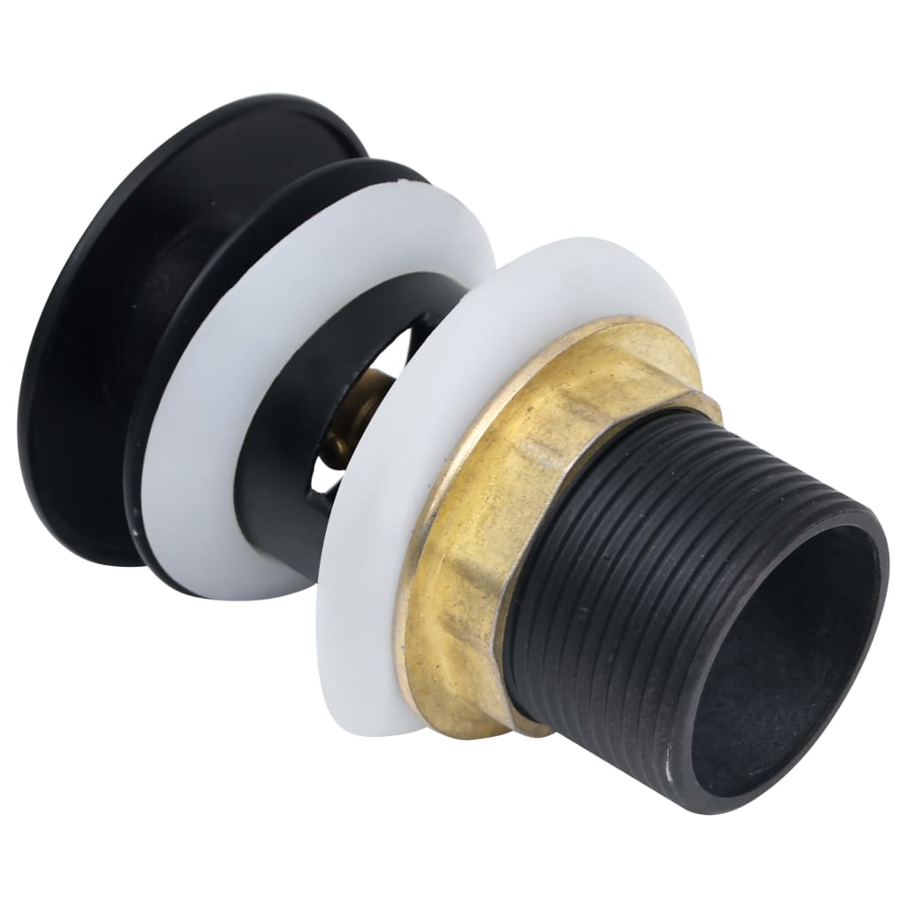 Ablaufgarnitur mit Überlauf Schwarz 6,4x6,4x9,1 cm - Premium Armaturen - Just €18.71! Shop now at homesales4u