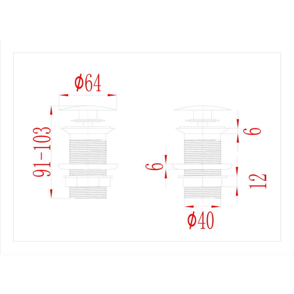 Ablaufgarnitur ohne Überlauf Grau 6,4x6,4x9,1 cm - Premium Armaturen - Just €22.10! Shop now at homesales4u