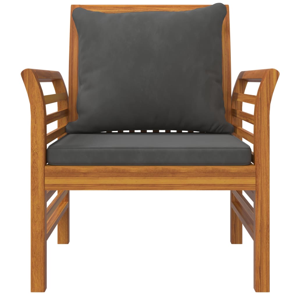 4-tlg. Garten-Lounge-Set mit Kissen Massivholz Akazie - Premium Gartenmöbel-Sets - Just €625.57! Shop now at homesales4u