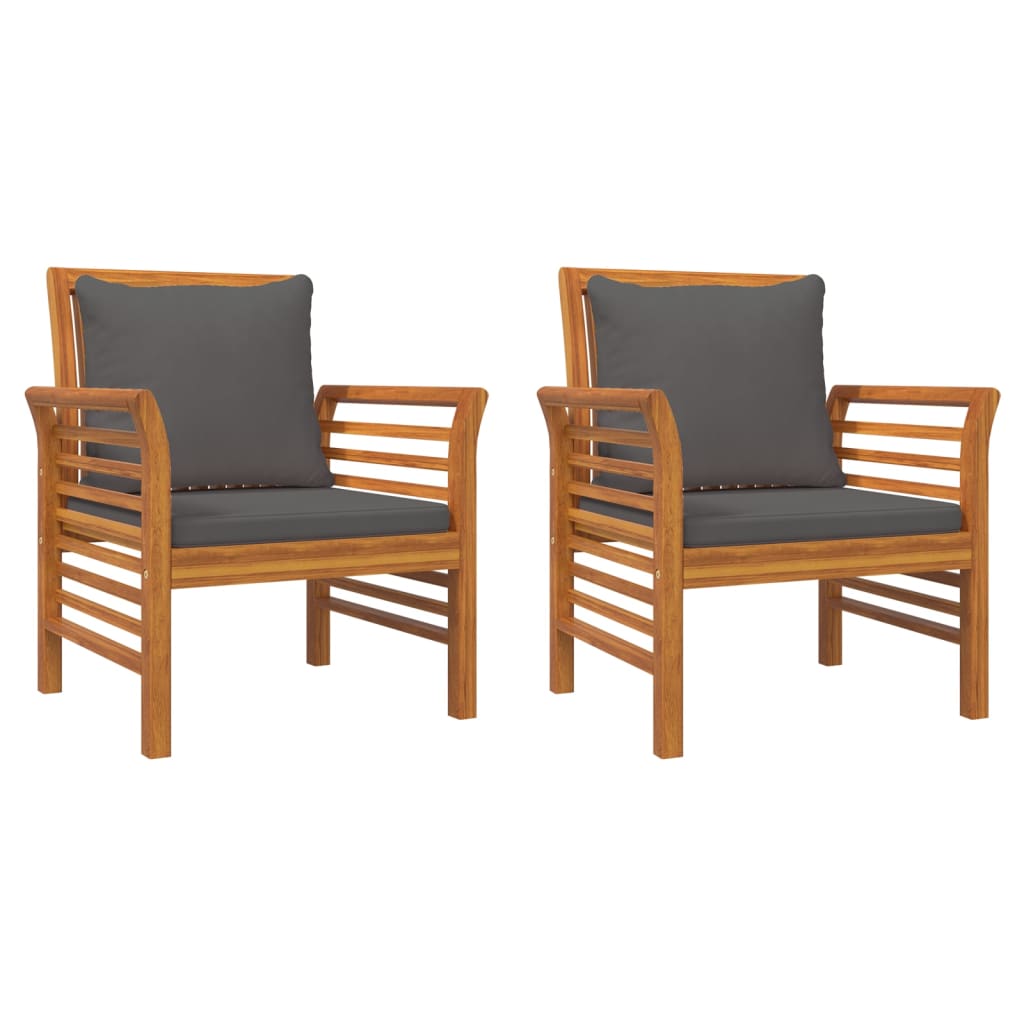 4-tlg. Garten-Lounge-Set mit Kissen Massivholz Akazie - Premium Gartenmöbel-Sets - Just €625.57! Shop now at homesales4u