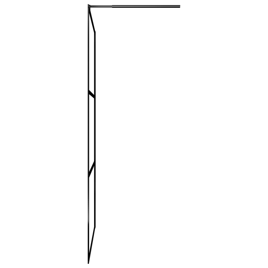 Duschwand für Begehbare Duschen ESG-Klarglas Schwarz 90x195 cm - Premium Duschwände - Just €231.49! Shop now at homesales4u