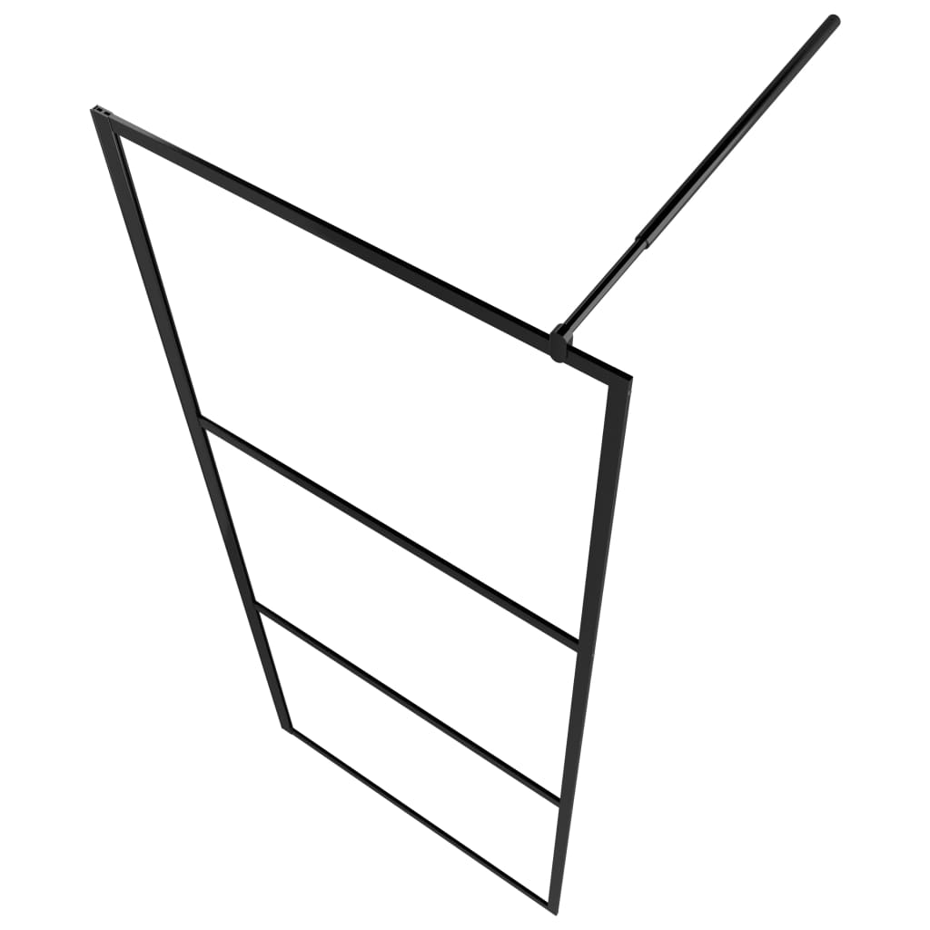 Duschwand für Begehbare Duschen ESG-Klarglas Schwarz 90x195 cm - Premium Duschwände - Just €231.49! Shop now at homesales4u