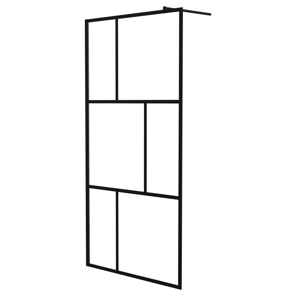 Duschwand für Begehbare Duschen mit Hartglas Schwarz 100x195 cm - Premium Duschwände - Just €231.69! Shop now at homesales4u