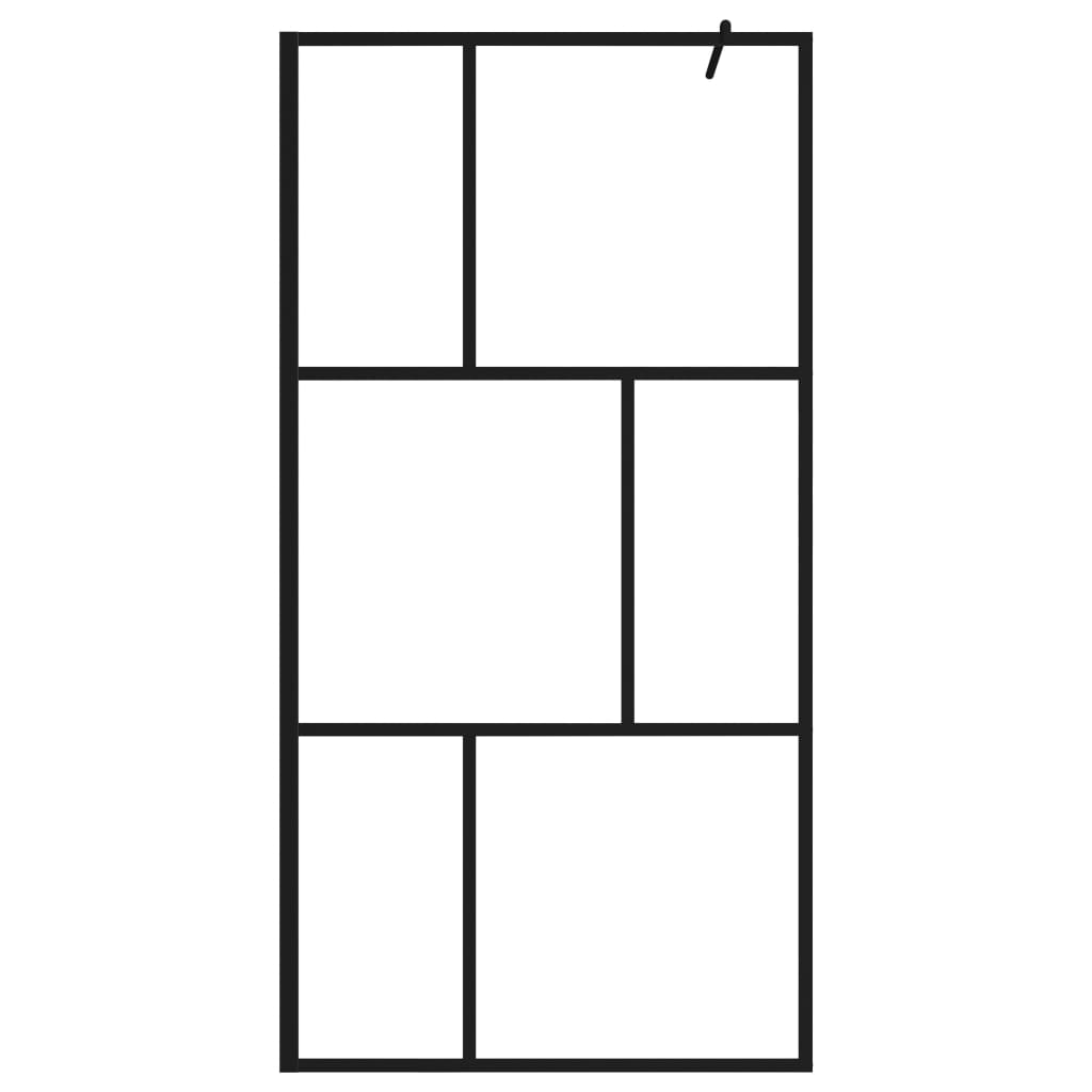 Duschwand für Begehbare Duschen mit Hartglas Schwarz 100x195 cm - Premium Duschwände - Just €231.69! Shop now at homesales4u