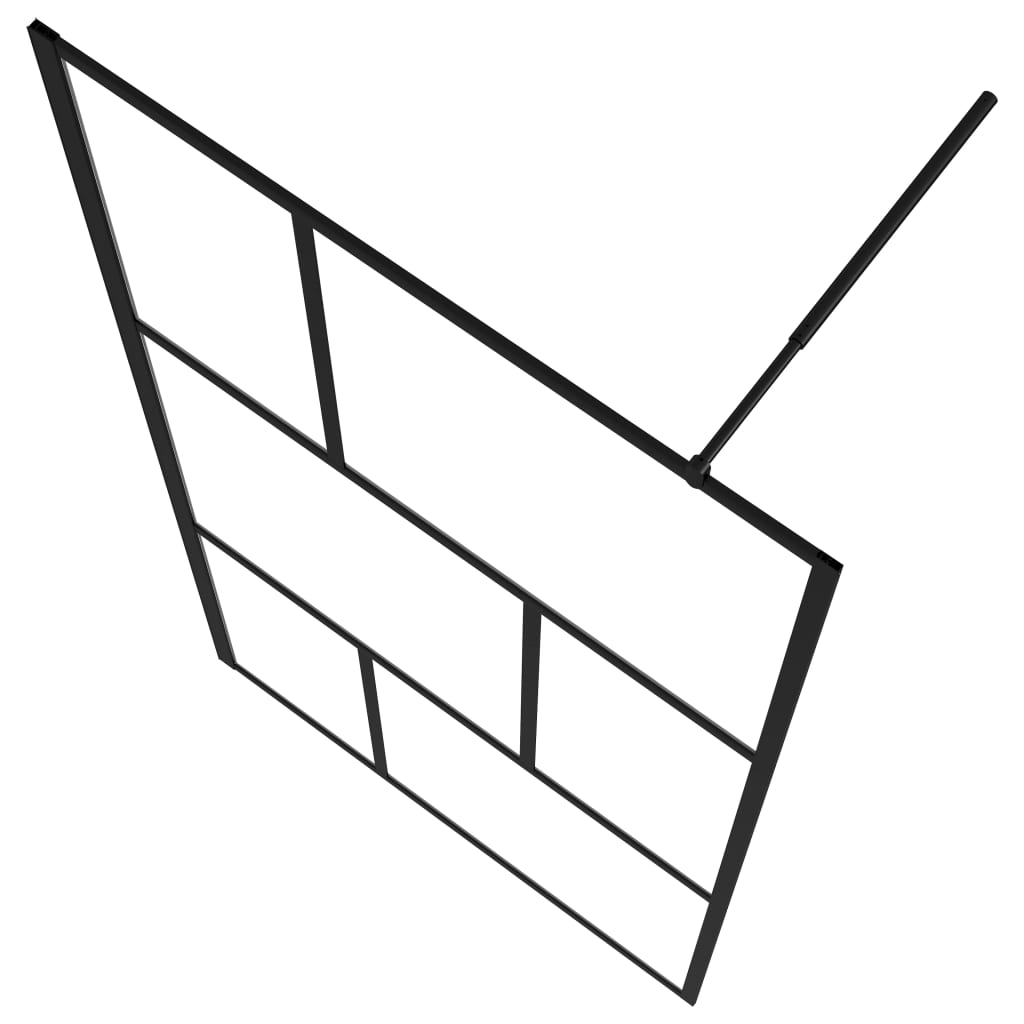 Duschwand für Begehbare Duschen mit Hartglas Schwarz 100x195 cm - Premium Duschwände - Just €231.69! Shop now at homesales4u
