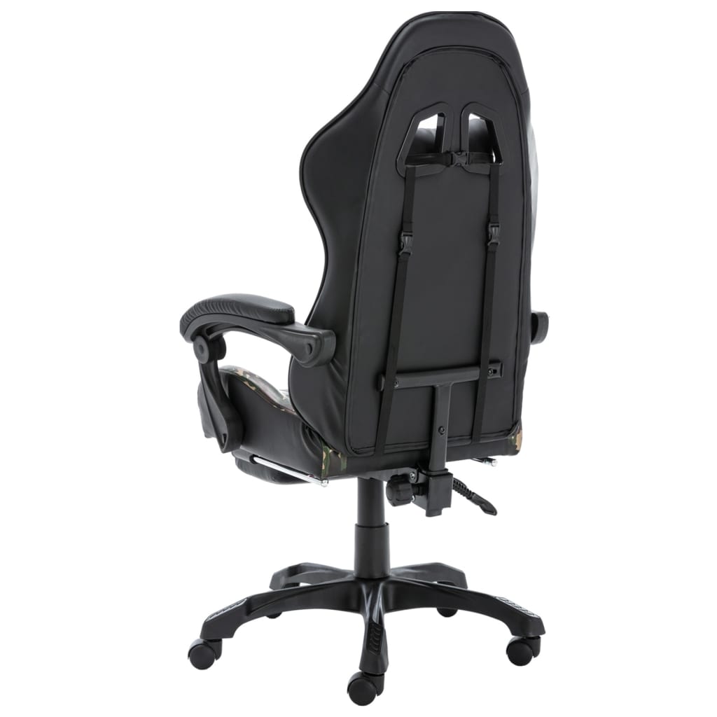 Gaming-Stuhl mit Fußstütze Schwarz und Tarnmuster Kunstleder - Premium Bürostühle - Just €168.71! Shop now at homesales4u