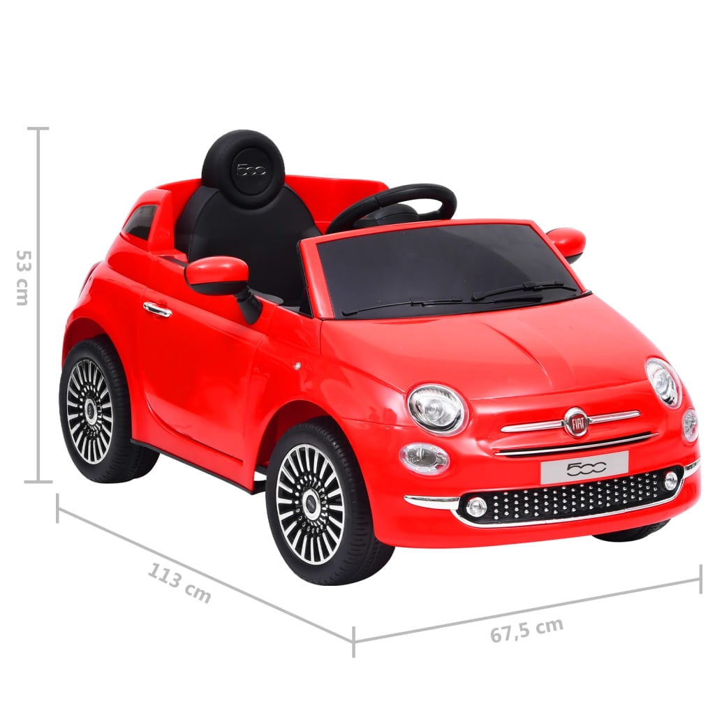 Kinder-Elektroauto Fiat 500 Rot - Premium Lauflernwagen & Rutsch- & Tretfahrzeuge - Just €347.56! Shop now at homesales4u