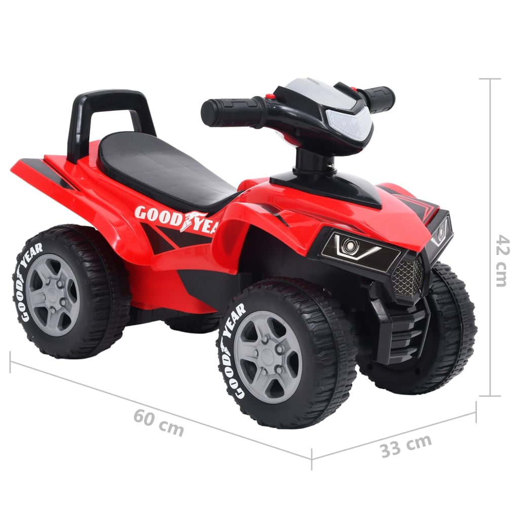 Aufsitz-Quad für Kinder Good Year Rot - Premium Lauflernwagen & Rutsch- & Tretfahrzeuge - Just €71.61! Shop now at homesales4u