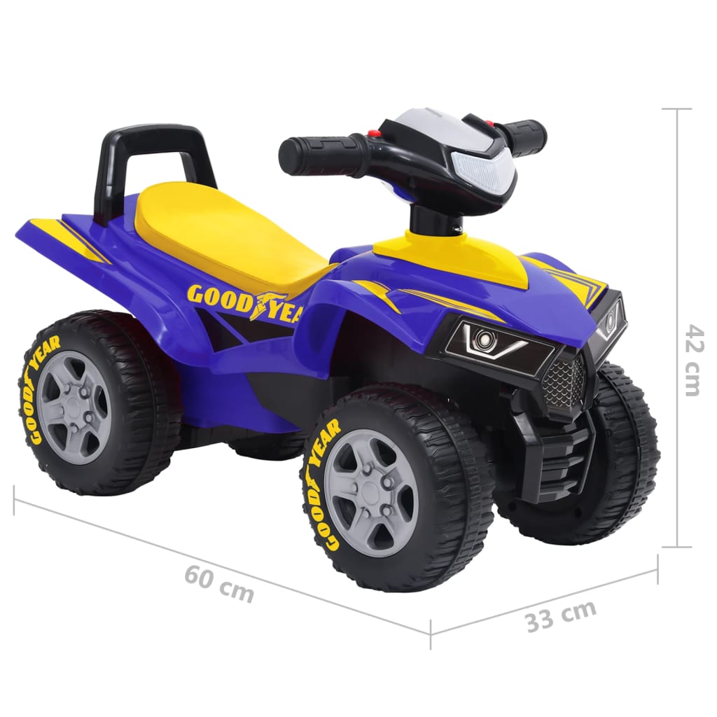 Aufsitz-Quad für Kinder Good Year Blau - Premium Lauflernwagen & Rutsch- & Tretfahrzeuge - Just €71.61! Shop now at homesales4u