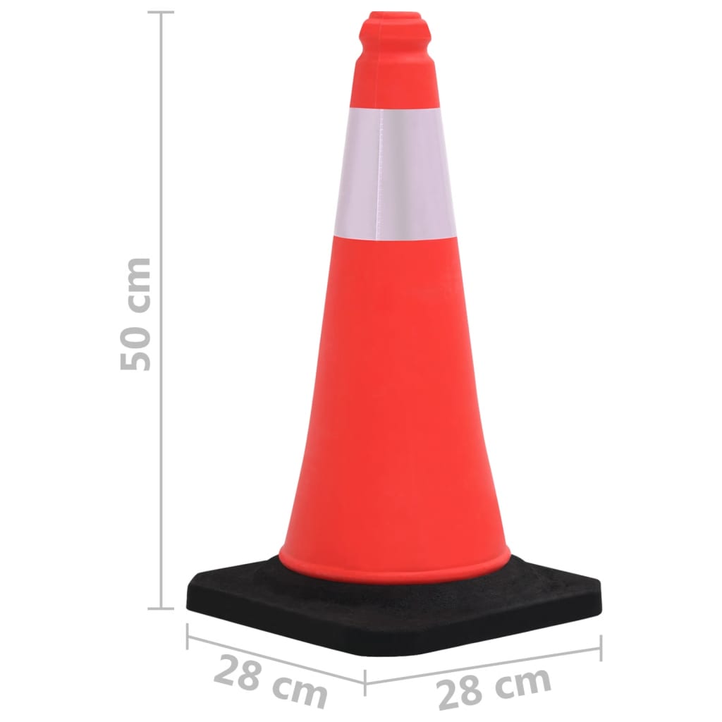 Reflektierende Leitkegel mit schwerem Fuß 4 Stk. 50 cm - Premium Verkehrsschilder - Just €61.13! Shop now at homesales4u