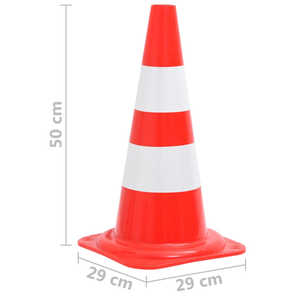Reflektierende Verkehrskegel 20 Stk. Rot und Weiß 50 cm - Premium Verkehrsschilder - Just €204.08! Shop now at homesales4u