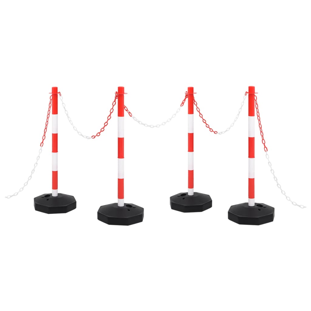 Kettenpfosten-Set mit 10 m Kunststoffkette - Premium Verkehrsschilder - Just €78.09! Shop now at homesales4u