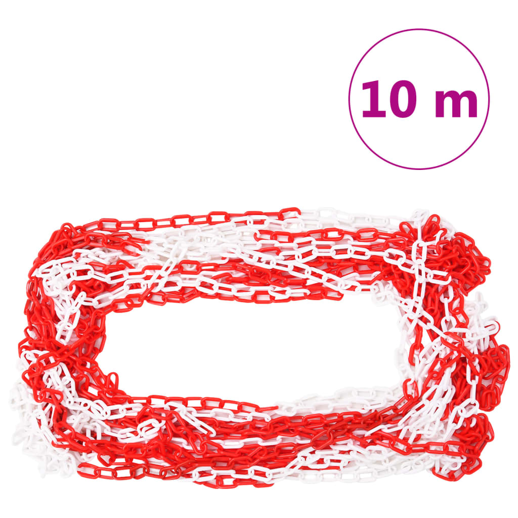 Absperrpfosten 10 Stk. mit Kette 75 cm PE - Premium Verkehrsschilder - Just €255.27! Shop now at homesales4u
