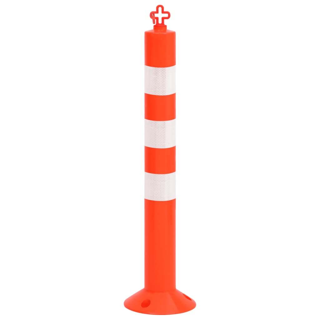 Absperrpfosten 10 Stk. mit Kette 75 cm PE - Premium Verkehrsschilder - Just €255.27! Shop now at homesales4u