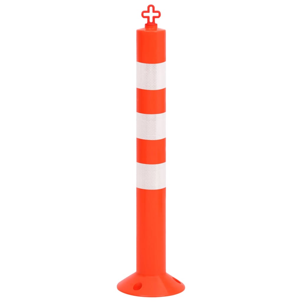 Absperrpfosten 10 Stk. mit Kette 75 cm PE - Premium Verkehrsschilder - Just €255.27! Shop now at homesales4u