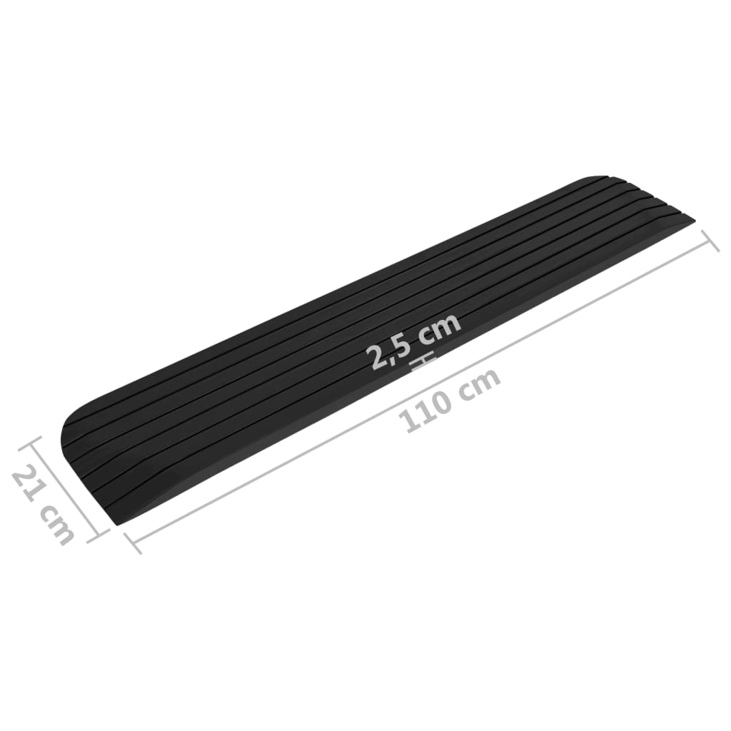 Schwellenrampen 2 Stk. 110x21x2,5 cm Gummi - Premium Verkehrsschilder - Just €65.41! Shop now at homesales4u