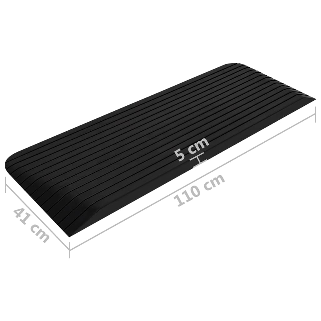 Schwellenrampen 2 Stk. 110x41x5 cm Gummi - Premium Verkehrsschilder - Just €123.97! Shop now at homesales4u