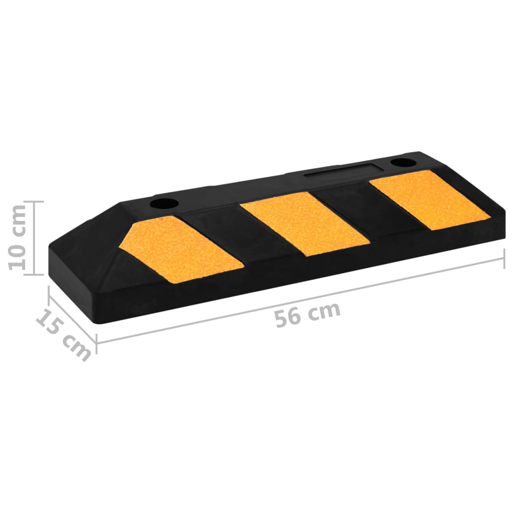 Reflektierende Parkblöcke 2 Stk. 56x15x10 cm Gummi - Premium Parkplatzschilder - Just €65.87! Shop now at homesales4u