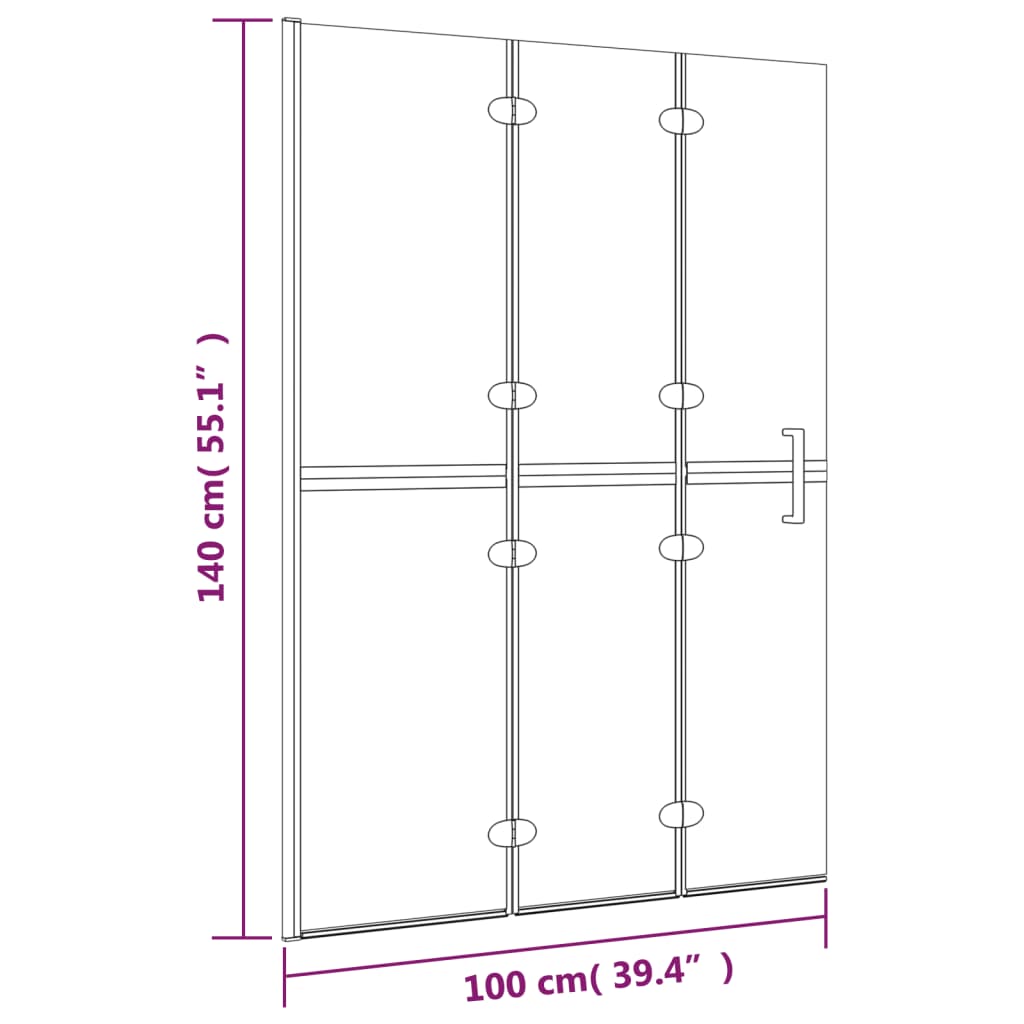 Faltbare Duschkabine ESG 100x140 cm Weiß - Premium Duschkabinen & -türen - Just €193.33! Shop now at homesales4u