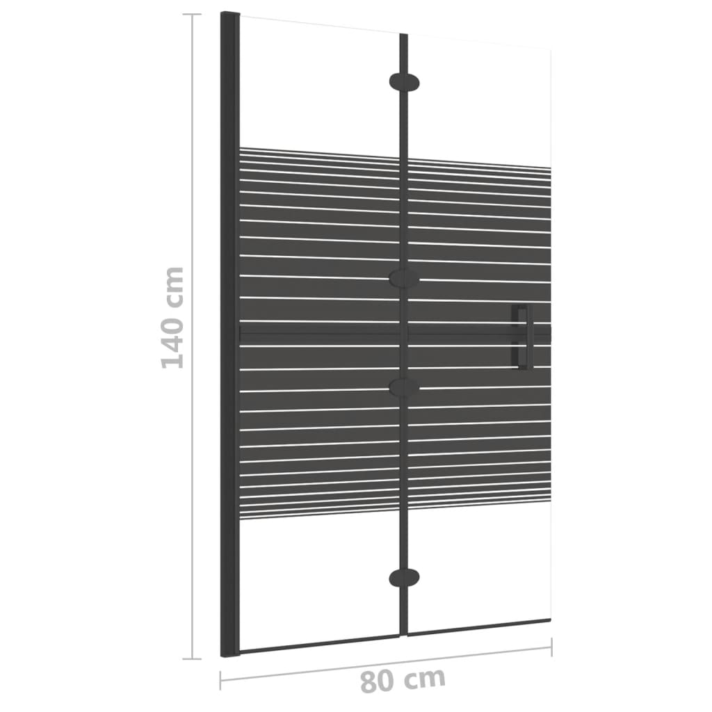 Faltbare Duschkabine ESG 80x140 cm Schwarz - Premium Duschkabinen & -türen - Just €161.74! Shop now at homesales4u