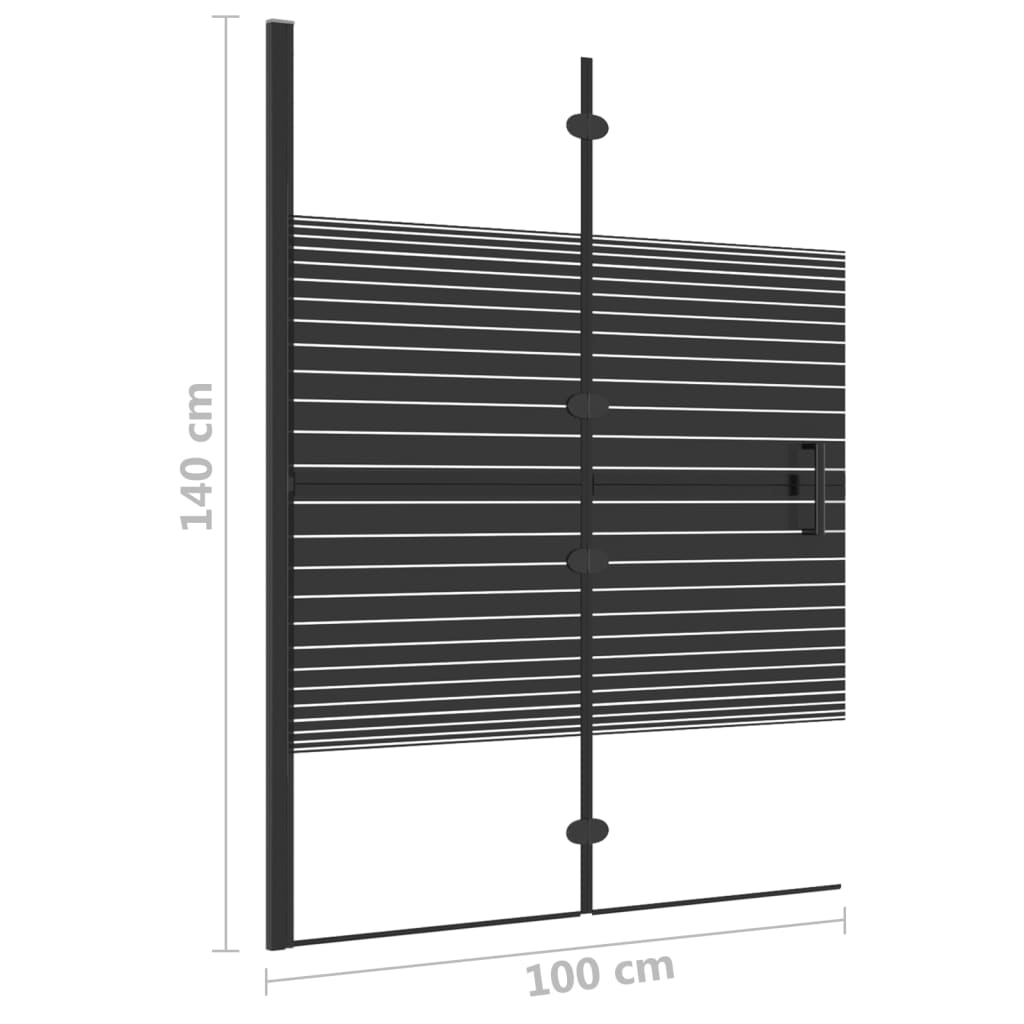 Faltbare Duschkabine ESG 100x140 cm Schwarz - Premium Duschkabinen & -türen - Just €187.05! Shop now at homesales4u